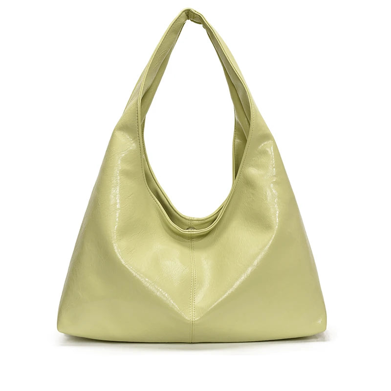 LEFTSIDE High-capacity Shoulder Bags for Women 2025 PU Leather Females Underarm Bag Lady Simple Hobo Bag Handbags and Purses