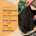4C Afro Kinky Curly Hair Bundles 100% Raw Vietnamese Virgin Human Hair Extensions Cuticle Aligned Single Donor For Black Women
