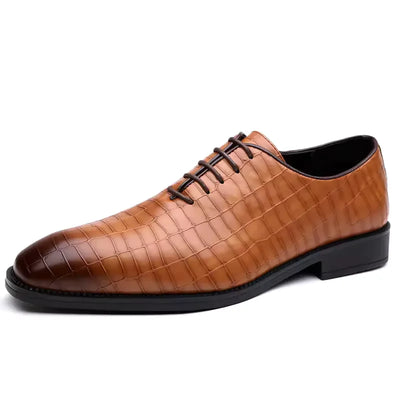 Luxury Men's Leather Shoes Retro Carved Lace-up Brogue | SAMAG