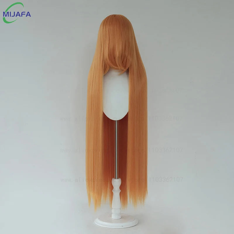 Very High Quality 600g 68 Colors 40 Inch 100cm Long Straight Cosplay Wig With Bangs Heat Resistant Hair Anime Wigs + Wig Cap