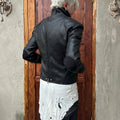 Mauroicardi Spring Black Short Pu Leather Jacket Men with Back Zipper Luxury Brands Original Emo Streetwear Punk Style Clothing