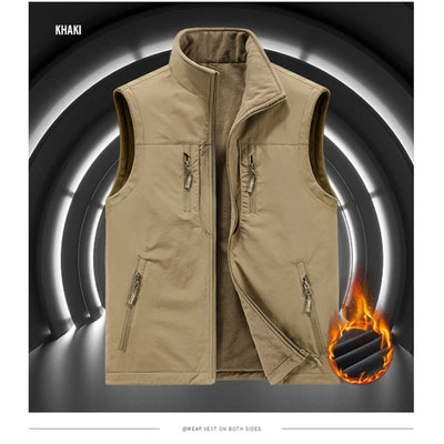 Autumn Winter Thickened Fleece Double-Sided Vest Men's | SAMAG