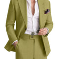 Mens Linen Suit 2 Piece Casual Suits for Men Summer Beach Groom Wedding Suit Linen Blazer Pants Set