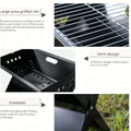 Portable folding barbecue grill with ventilation design for 3-5 people evenly heated essential for camping and picnicking