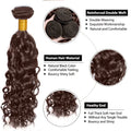 4 Chocolate Brown Water Wave Bundles Ombre Colored Deep Curly Raw Human Hair Bundles Deal Hair Extension Hair Weave Double Weft