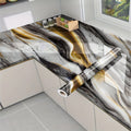PVC 60cm waterproof marble self-adhesive wallpaper bathroom cabinet countertop contact paper waterproof wall sticker