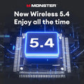 Monster MQT52 Wireless Headphones Bluetooth 5.4 HIFI Stereo Earphones Talking Noise Canceling Music  Gaming Headset with Mic