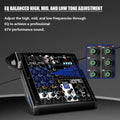 FUHAM 4 Channel Audio Mixer Bluetooth USB DJ Console 48V Phantom Power for Studio Karaoke Streaming