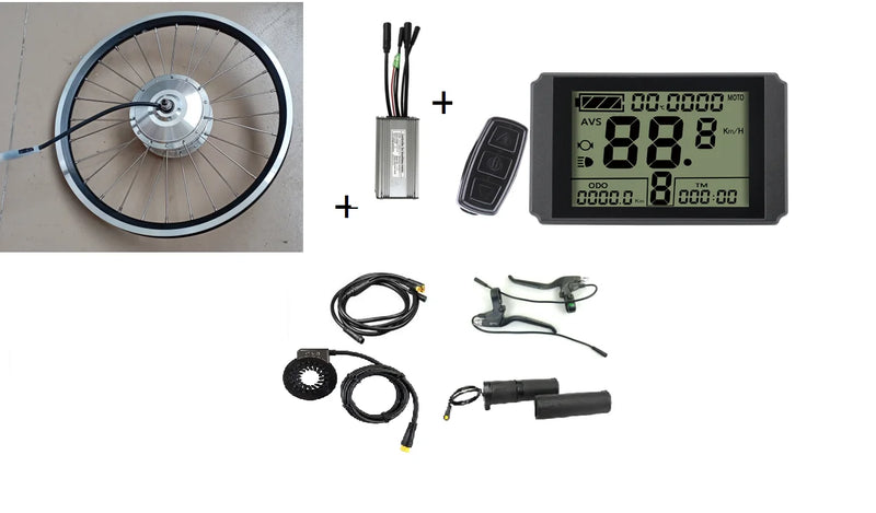 DIY Brompton E-Bike Conversion Kits E Bike motor Kits 74MM Battery,Bike to Electric Bike Upgrade Kit 250W 16 inch wheel