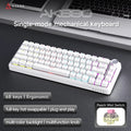 AJAZZ AK690 65% Mechanical Keyboard Wired USB Plug and Play Full-key Hot-Swap Mixed Light 68 Keys Gaming Keyboard for Laptop PC