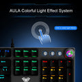 AULA F2088 Mechanical Keyboard Retro Punk 104 Keys RGB Backlit Wired Anti-Ghosting Magnetic Wrist Rest for PC/Mac