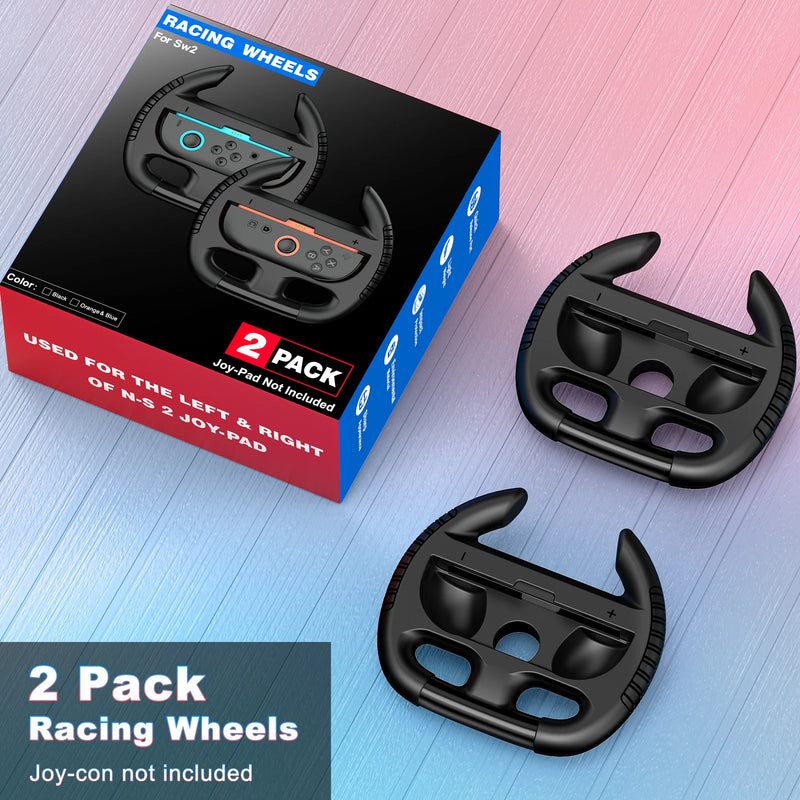 BEBONCOOL 2PCS M400 NEW Racing Steering Wheel for Switch 2 Controller Accessories Handle Grips for Switch 2 Game Accessories