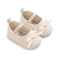 Baby Girls Mary Jane Shoes Floral Embroidery Bow Decor Elastic Strap Soft Sole Newborn Princess Crib Shoes Toddler Party 0-18M
