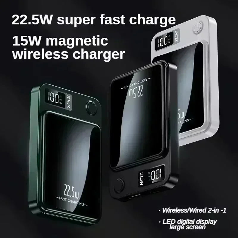 Lenovo 500000mAh CCC Wireless Power Bank Portable Magnetic Fast Charger For Magsafe Auxiliary Battery For Xiaomi iphone
