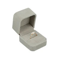 Huitan Velvet Box for Rings/Earrings/Necklaces/Bracelets Simple Classic Engagement Wedding Packaging Boxes Love Gift Hot Jewelry
