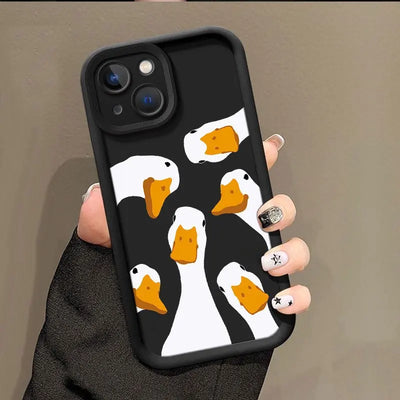 Funny Cartoon Duck Phone Case For iPhone 16 e 15 14 13 12 | SAMAG