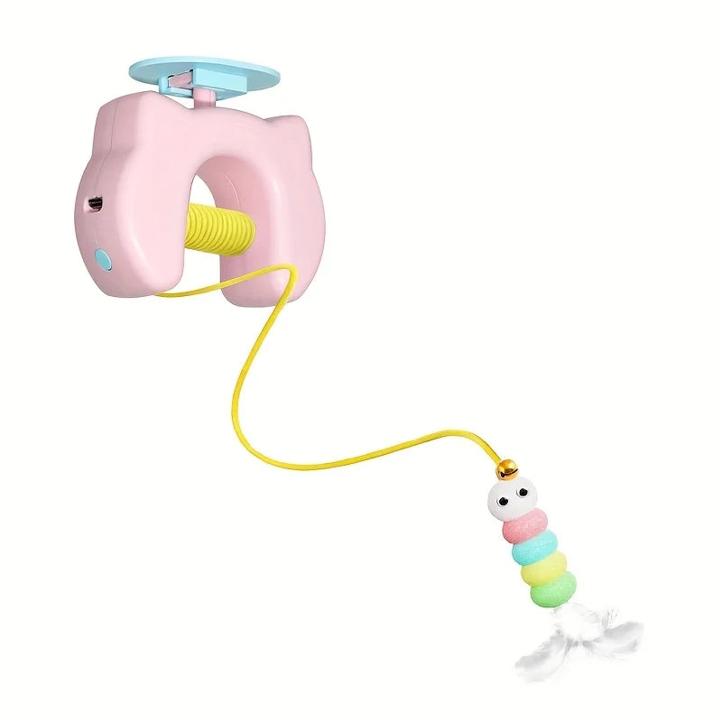 New Cat Toy Automatic Teaser Retractable Electric Smart Hanging Toy for Cats