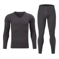 2-piece Men's Autumn/Winter V-neck Fashionable Casual Warm Suit Comfortable Sports And Fitness Long Sleeved Top Versatile Pants