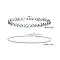 2pcs Men's Chain Bracelets,Stainless Steel Silver Gold Black Color Twist Rope Chain Wristband,Trendy Cuban Link Chains Gift
