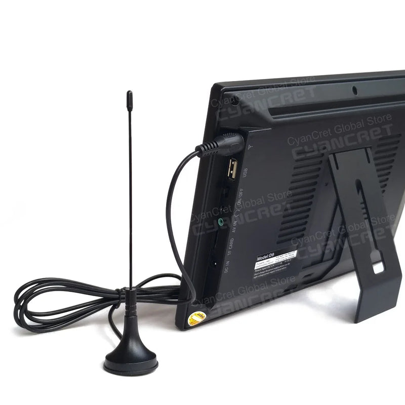 LEADSTAR D9-1 Portable TV DVB-T2 ATSC ISDB-T tdt DTT 9 inch Digital and Analog Television mini small Car TV Support H.265 AC3