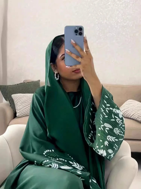 Turkey Emboridery Abaya for Women Dress Morocco Dubai Islam Vestidos Eid Muslim Arab Long Robe Ramadan Kaftan Abayas Jalabiya