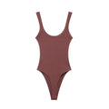 Women's Skinny Ribbed Bodysuits O Neck Straps Snap-Button Sexy Fashion Female Playsuits Comfortable Stretchy Clothing