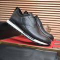 BLLIYOSS Shoes for Men 2025 new Calf leather stitching  high quality Three dimensional relief sculpture Embossed badge pattern