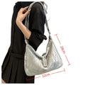 Trendy Women's Soft Cloth Shoulder Bag Solid Color Student Casual Style Big Handbags Crossbody Bags for Women Shoulder Hobos Bag