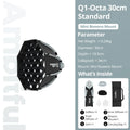 AMBITFUL Q1 Mini Bowens / GODOX Mount 30cm 45cm Octa Softbox 20*55cm Strip Softbox 30cm Softball 45cm Bounce Softbox For GODOX