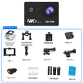 Ourlife 4K Action Camera Ultra HD 16MP WiFi 2.0 inch Screen 170D DVR Webcam Underwater 30M Helmet Video Recording Sport Camera