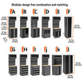 Garage Mechanic Tools Organizing Cabinets: Premium Steel Combo Of Drawer Cabinet And Double-Door Tool Cabinets