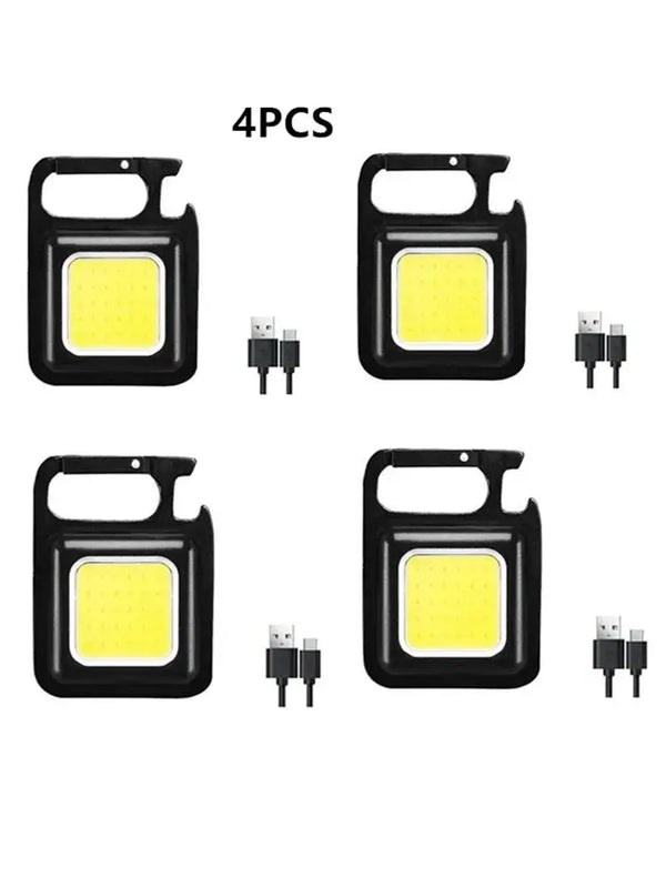 1-5PCS Mini 1500LM LED Flashlight Work Light Portable Pocket Flashlight Keychains Torch USB Rechargeable For Outdoor Camping