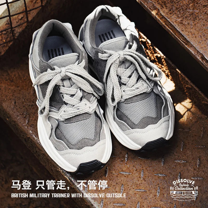 Maden Dissolve British Training Shoes Casual Breathable Sporty Sneakers Retro Thick-Sole Shoes Men's and Woman's Running Shoes
