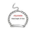 Stainless Steel Personalized Name Bracelets and Bangles for Man Woman Custom Nameplate Date DIY Jewelry - Visuel 8 | SAMAG
