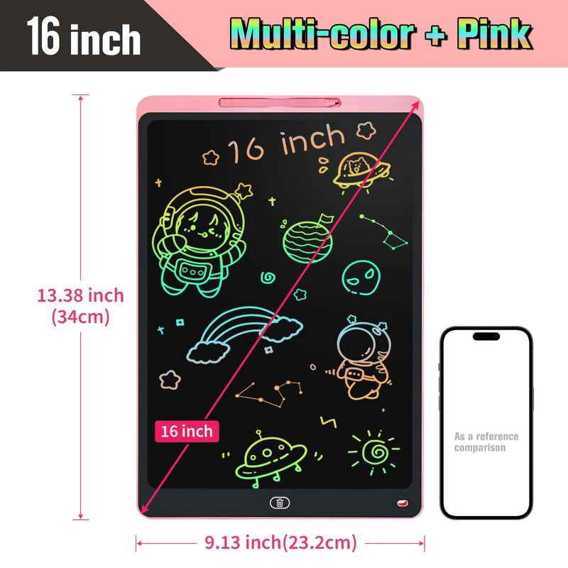 16/20 Inch Writing Board Drawing Tablet for Kids, Large Electronic Drawing Pad with Colorful Screen, Digital Graphic Tablets Toy