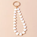 Pretty Handmade Pearl Bowknot Keychain for Women Girl Love Heart Key Ring Pendant Handbag Accessories DIY Jewelry Gift