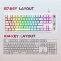 Wired RGB Backlit TKL Keyboard Compatible for PC/Laptop, USB- Compact Layout with 19-Key Anti-Ghosting, Space-Saving Design & Rainbow Suitable for Gaming, Office, Study, Gift for, Students, PC