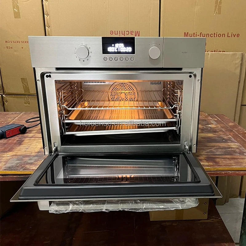 Electric Inbuilt Oven 56L For Home Kitchen Pizza Baking Build In Microwave Oven Major Kitchen Appliances Stainless Steel