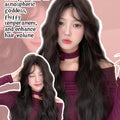 Synthetic Lace Frontal Wig Long Curly Hair Women Wig with Bangs Black  Lolita Cosplay Braided Wigs xiyue