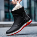 Winter Men's Rain Shoes Waterproof Rubber Boots Non-slip Fishing Rubber Galoshes Winter Warm Cotton Rain Boots Резиновые Сапоги