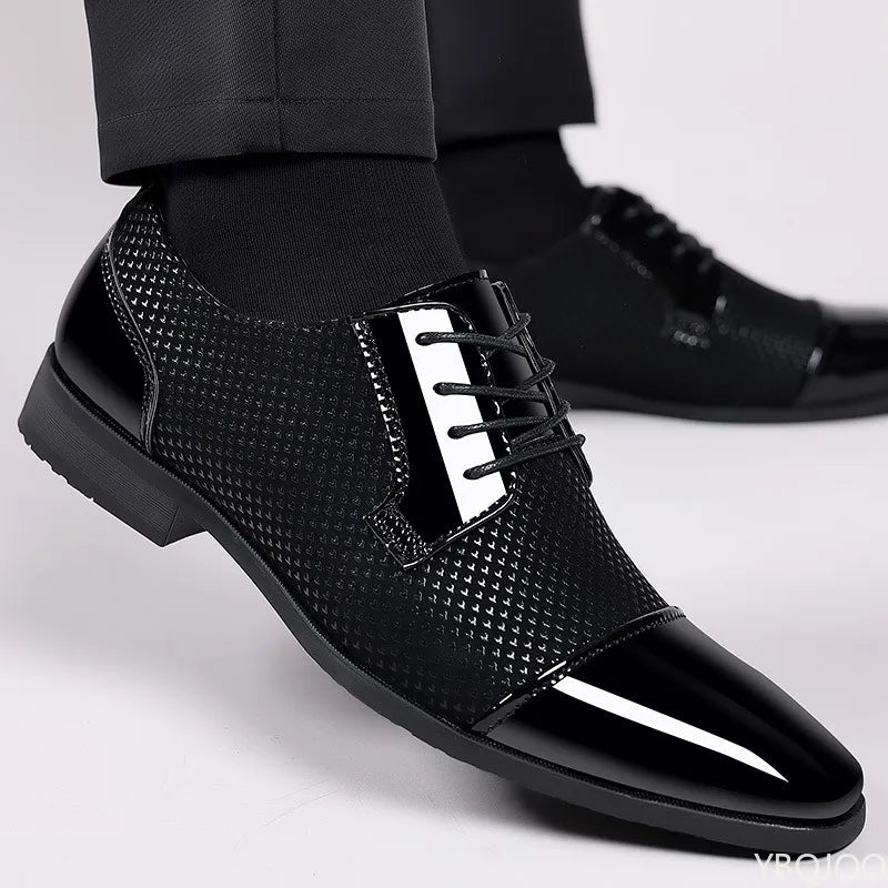 Large Size Fashionable Men's Office Formal Shoes, Low Cut Daily Comfortable Pointed Multifunctional Men's Wedding Shoes 2026
