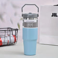 900ML Stainless Steel Thermos Mug With Straw Keeps Cold and Heat Thermal Mug Tumbler Outdoor Sports Thermal Water Bottle