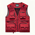 Men's Vest Summer Casual Photography Fishing Multi-Pocket Vest Outdoor Leisure Mountain Climbing Sleeveless V-Neck Custom Logo