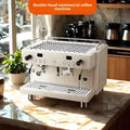 Semi-Automatic Coffee Machine, Large Stainless Steel, Professional, Single Double Espresso, Milk Tea, Coffee Shop Equipment