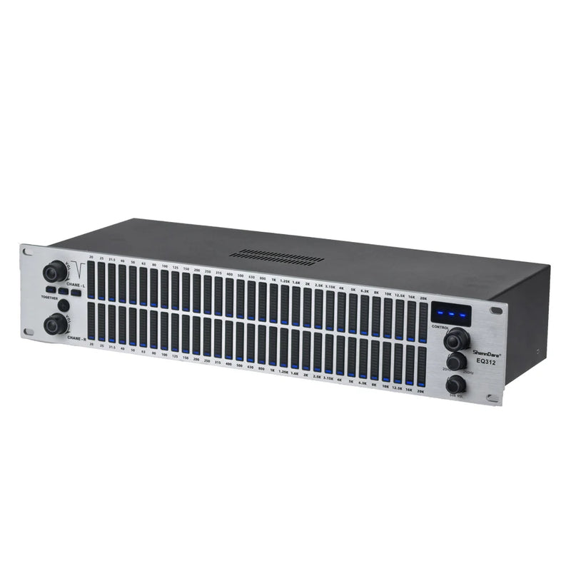 Paulkitson EQ312 Professional Digital 2U 31-band Graphic Audio Equalizer Processor Home Karaoke Speaker Management System