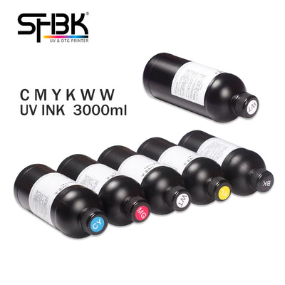 5 bottles 1 set kit 1250ML or 2500ML UV Ink for flatbed | SAMAG