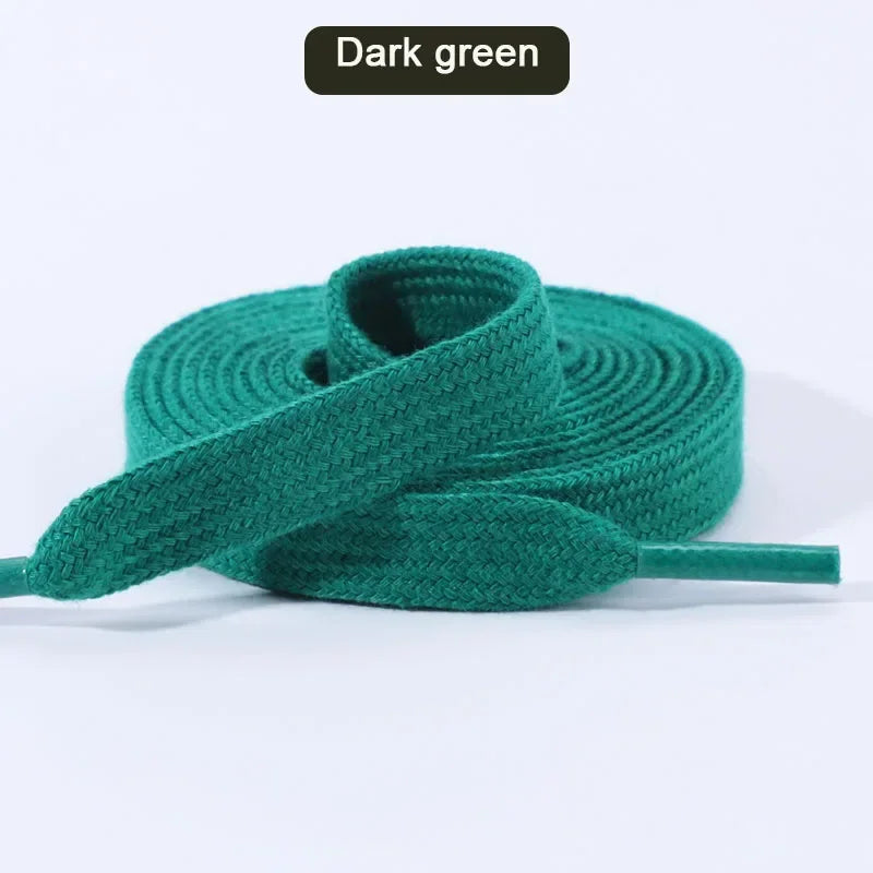 Cotton Shoelaces 1CM Width Flat Shoe laces Tennis Sneakers Shoelace 80/100/120/140/160CM Laces for Shoes Accesories 1Pair