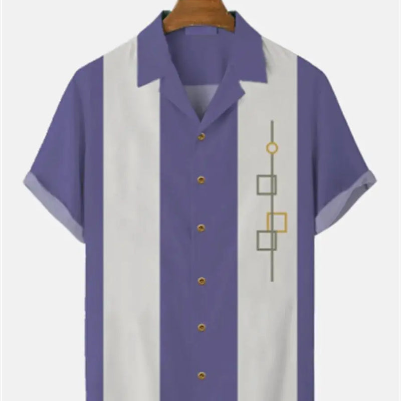 Stripes Simple Casual Dress Shirts European Size Men's | SAMAG