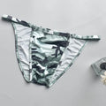 Men Underwear Sexy Men Camouflage Briefs Cuecas Calzoncillos Hombre Slip Mens Silky Bikini Briefs Underpants U Pouch Lingerie