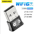 Mini USB WiFi Adapter 2.4GHz Wireless Dongle 2.0 Network Card 6 Ethernet Receiver for PC/Laptop Driver Free Win 10/11 | SAMAG